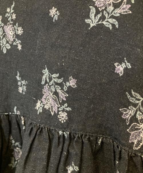 nest Robe（ネストローブ）nest Robe (ネストローブ) ヴィンテージフラワープリント2wayギャザードレス 01253-1076 ブラック サイズ:FREEの古着・服飾アイテム