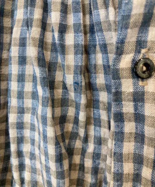 nest Robe（ネストローブ）nest Robe (ネストローブ) リネンギンガムクロップドワンピース 01251-1041 ブルー サイズ:FREEの古着・服飾アイテム