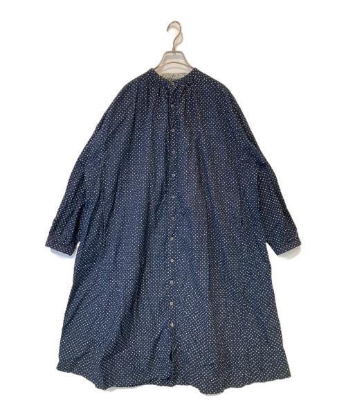 45R（フォーティファイブ・アール）45R　 (フォーティファイブ・アール) 水玉タペットのドレス　7075053 ネイビー サイズ:FREEの古着・服飾アイテム