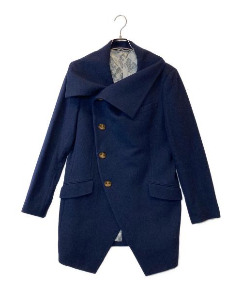 Vivienne Westwood man（ヴィヴィアン ウェストウッド マン）Vivienne Westwood man (ヴィヴィアン ウェストウッド マン) ミントカラー コート　VW-MH-70968 ネイビー サイズ:50の古着・服飾アイテム