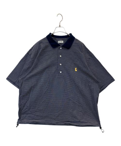 CLESSTE（クレスト）CLESSTE (クレスト) MBROIDERY LOGO STRIPED S/S POLO（刺繍ロゴストライプS/Sポロ）CLS-SH-2525 ネイビー サイズ:Freeの古着・服飾アイテム