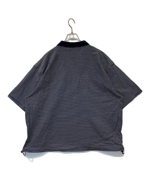 CLESSTE（クレスト）CLESSTE (クレスト) MBROIDERY LOGO STRIPED S/S POLO（刺繍ロゴストライプS/Sポロ）CLS-SH-2525 ネイビー サイズ:Freeの古着・服飾アイテム