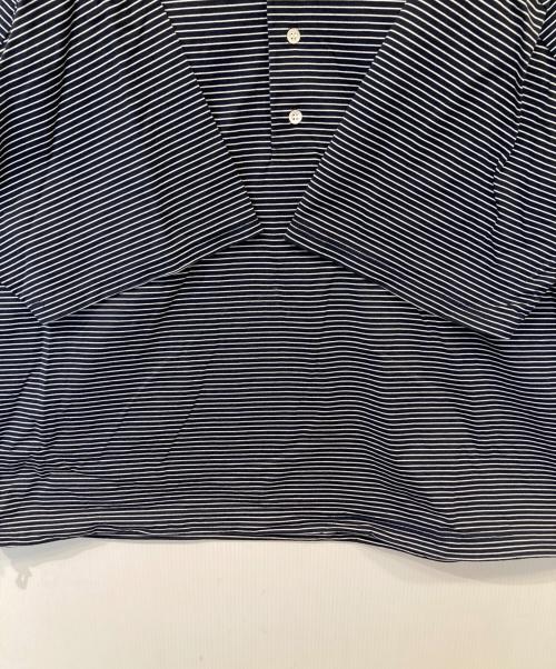 CLESSTE（クレスト）CLESSTE (クレスト) MBROIDERY LOGO STRIPED S/S POLO（刺繍ロゴストライプS/Sポロ）CLS-SH-2525 ネイビー サイズ:Freeの古着・服飾アイテム