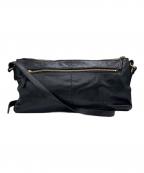 ear PAPILLONNERイアパピヨネ）の古着「レザーショルダーバッグ」｜ブラック