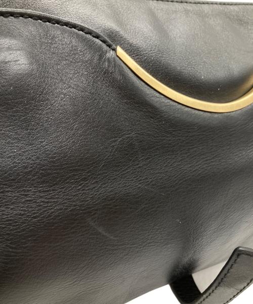 ear PAPILLONNER（イアパピヨネ）ear PAPILLONNER (イアパピヨネ) レザーショルダーバッグ ブラックの古着・服飾アイテム