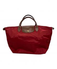 LONGCHAMP（ロンシャン）の古着「ルプリアージュトートバッグ 1623089545」｜レッド