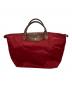 LONGCHAMP（ロンシャン）の古着「ルプリアージュトートバッグ 1623089545」｜レッド