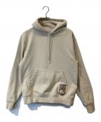 BURBERRYバーバリー）の古着「チェックラベル コットンフーディー 8103513」｜ベージュ