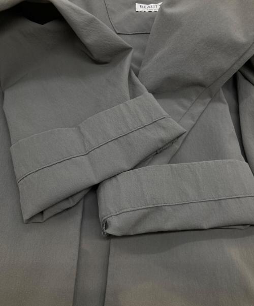 BEAUTY&YOUTH（ビューティーアンドユース）BEAUTY&YOUTH (ビューティーアンドユース) ナイロンテーラードジャケット 1222-144-1706 グレー サイズ:Mの古着・服飾アイテム