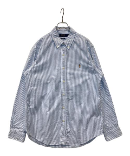 POLO RALPH LAUREN（ポロ・ラルフローレン）POLO RALPH LAUREN (ポロ・ラルフローレン) ストライプシャツ スカイブルー×ホワイト サイズ:Lの古着・服飾アイテム