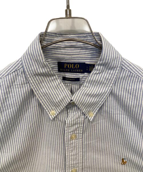 POLO RALPH LAUREN（ポロ・ラルフローレン）POLO RALPH LAUREN (ポロ・ラルフローレン) ストライプシャツ スカイブルー×ホワイト サイズ:Lの古着・服飾アイテム