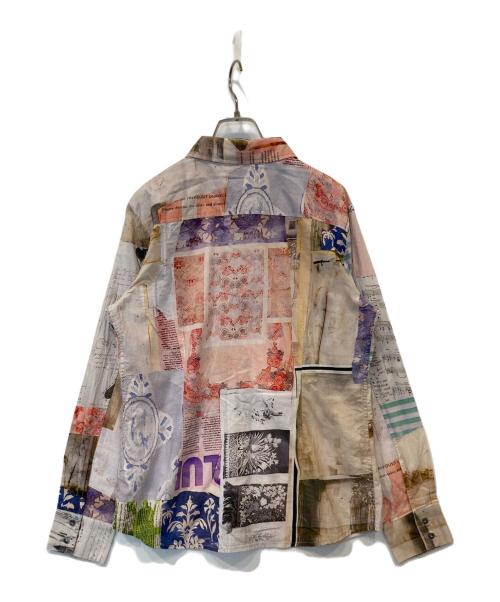Desigual（デシグアル）Desigual (デシグアル) ポストカード柄のシャツ　25WWCW18 ベージュ サイズ:Lの古着・服飾アイテム