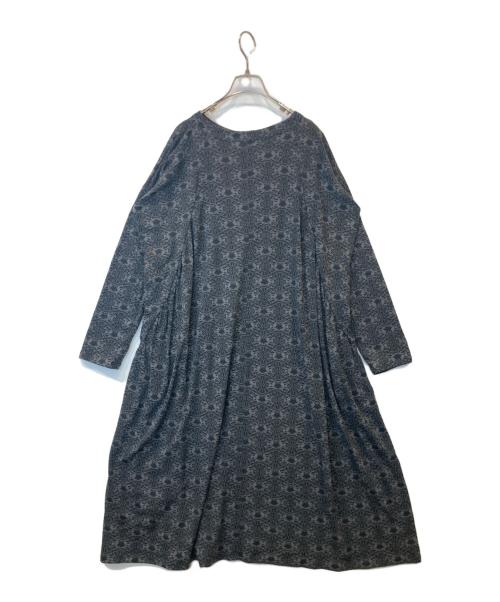 ZUCCA（ズッカ）ZUCCA (ズッカ) エスニックフラワージャージィーワンピース ZU51JH162 グレー サイズ:Mの古着・服飾アイテム