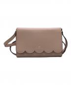 Kate Spadeケイトスペード）の古着「Magnolia Street Addison Crossbody Wallet WLRU5298 ショルダーバッグ」｜ピンク