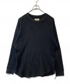 bukhtブフト）の古着「3/4 SLEEVE WAFFLE TEE 3/4スリーブワッフルティー」｜グレー