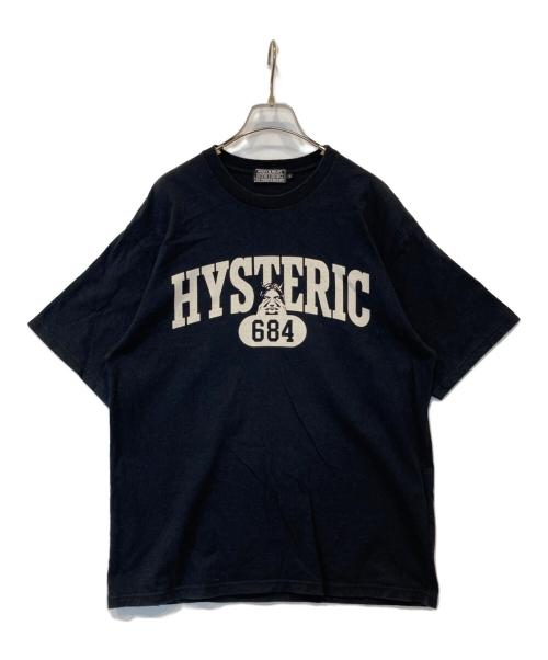 Hysteric Glamour（ヒステリックグラマー）Hysteric Glamour (ヒステリックグラマー) EVIL COLLEGE Tシャツ 02241CT55 ネイビー サイズ:Lの古着・服飾アイテム