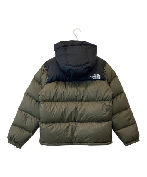 THE NORTH FACE（ザ ノース フェイス）THE NORTH FACE (ザ ノース フェイス) NUPTSE HOODIE ヌプシフーディーダウンジャケット ND92331 オリーブ×ブラック サイズ:XLの古着・服飾アイテム
