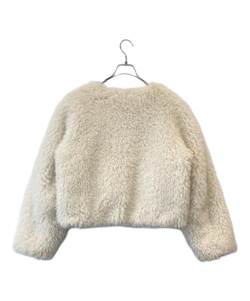 eimy istoire（エイミーイストワール）eimy istoire (エイミーイストワール) French poodle fur リボンジャケット 1124501002-0 アイボリー サイズ:FREEの古着・服飾アイテム