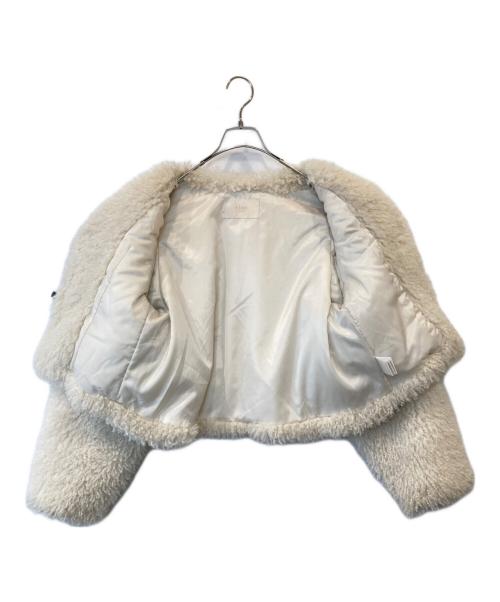 eimy istoire（エイミーイストワール）eimy istoire (エイミーイストワール) French poodle fur リボンジャケット 1124501002-0 アイボリー サイズ:FREEの古着・服飾アイテム