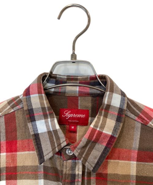 SUPREME（シュプリーム）SUPREME (シュプリーム) Multi Plaid Flannel Shirt（マルチチェックフランネルシャツ） レッド サイズ:Mの古着・服飾アイテム