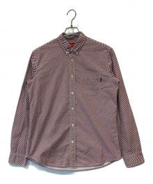 SUPREME（シュプリーム）の古着「ギンガムチェックシャツ」｜エンジ