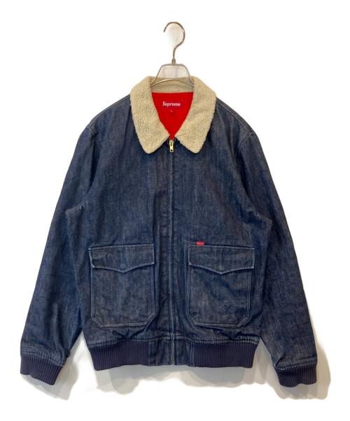 SUPREME（シュプリーム）SUPREME (シュプリーム) 10AW SHEARLING COLLAR DENIM BOMBER JACKET シアリング カラー デニム ボンバージャケット インディゴ サイズ:Lの古着・服飾アイテム