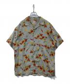 PAPASパパス）の古着「アロハシャツ」｜グレー