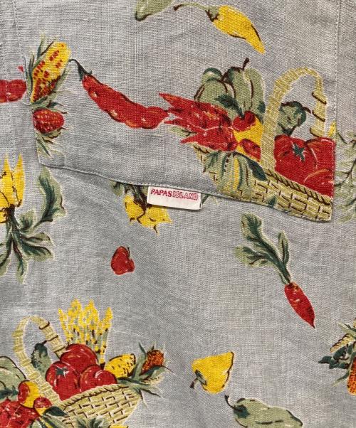 PAPAS（パパス）PAPAS (パパス) アロハシャツ グレー サイズ:Mの古着・服飾アイテム