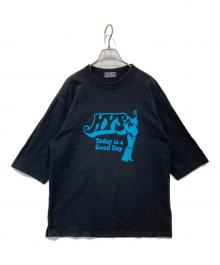 Hysteric Glamour（ヒステリックグラマー）の古着「GOOD DAY 五分袖Tシャツ 02231CT24」｜ブラック
