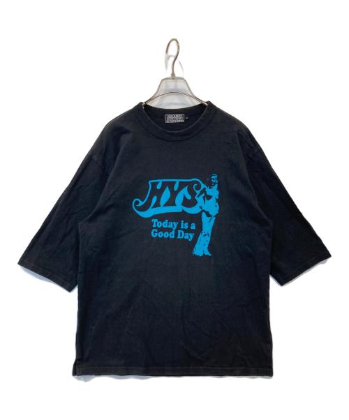 Hysteric Glamour（ヒステリックグラマー）Hysteric Glamour (ヒステリックグラマー) GOOD DAY 五分袖Tシャツ 02231CT24 ブラック サイズ:Lの古着・服飾アイテム
