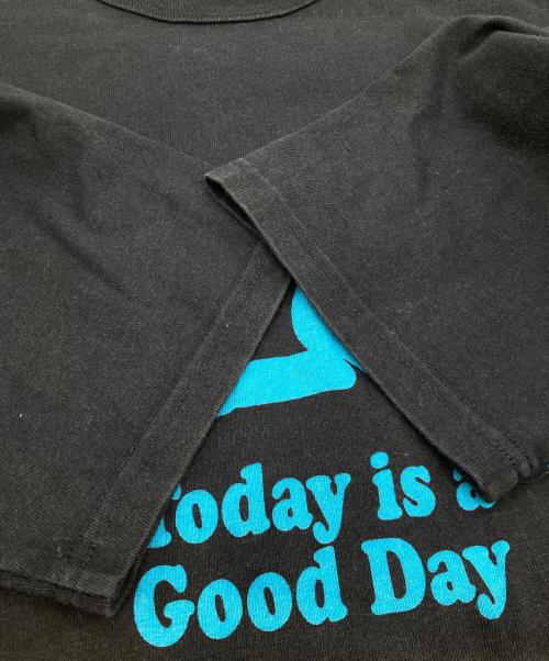 Hysteric Glamour（ヒステリックグラマー）Hysteric Glamour (ヒステリックグラマー) GOOD DAY 五分袖Tシャツ 02231CT24 ブラック サイズ:Lの古着・服飾アイテム