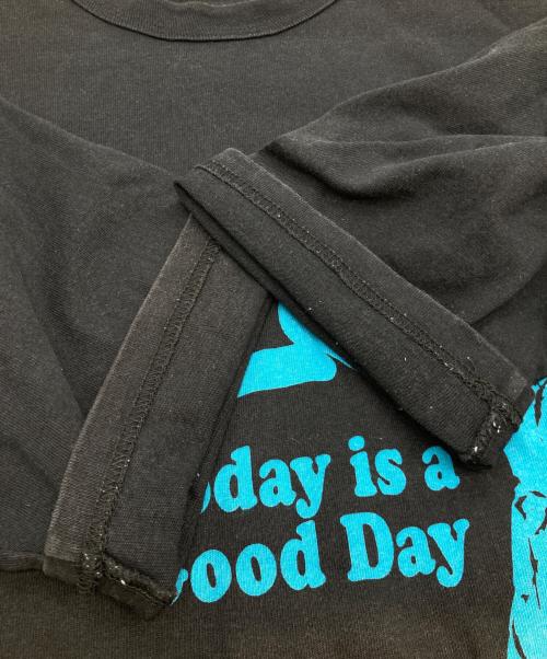 Hysteric Glamour（ヒステリックグラマー）Hysteric Glamour (ヒステリックグラマー) GOOD DAY 五分袖Tシャツ 02231CT24 ブラック サイズ:Lの古着・服飾アイテム
