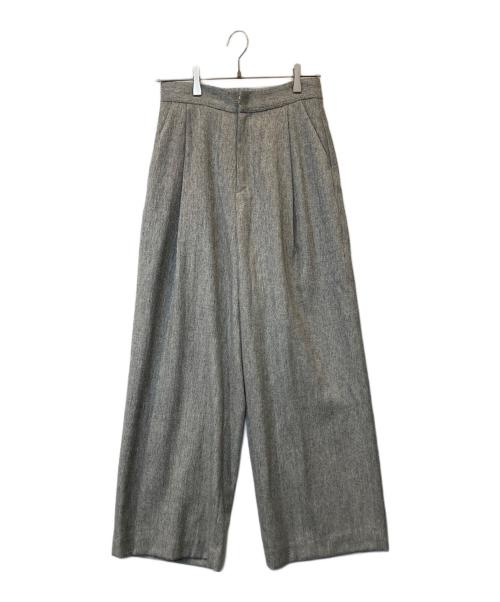 SOEJU（ソージュ）SOEJU (ソージュ) サイドタックワイドパンツ　S-00-PT-035 ライトグレー サイズ:Lの古着・服飾アイテム