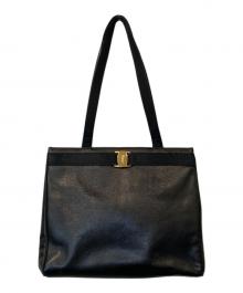 Salvatore Ferragamo（サルヴァトーレ フェラガモ）の古着「トートバッグ　AQ-21 0201」｜ブラック