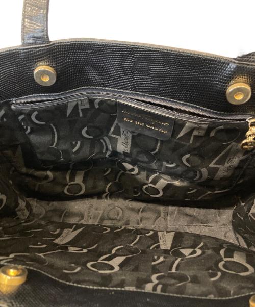 Salvatore Ferragamo（サルヴァトーレ フェラガモ）Salvatore Ferragamo (サルヴァトーレ フェラガモ) トートバッグ　AQ-21 0201 ブラックの古着・服飾アイテム