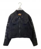 HARLEY-DAVIDSONハーレーダビッドソン）の古着「ジップトラッカージャケット」｜ブラック