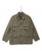 NEIGHBORHOODネイバーフッド）の古着「リップストップ カバーオール ミリタリー ジャケット　221UTNH-JKM03」｜カーキ