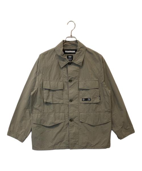 NEIGHBORHOOD（ネイバーフッド）NEIGHBORHOOD (ネイバーフッド) リップストップ カバーオール ミリタリー ジャケット　221UTNH-JKM03 カーキ サイズ:Sの古着・服飾アイテム