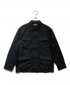 NEIGHBORHOODネイバーフッド）の古着「MIL-CARGO / C-SHIRT . LS（ミルカーゴ / Cシャツ . LS）　202UCNH-SHM01」｜ブラック