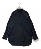 COMOLIコモリ）の古着「ベタシャン プルオーバーシャツ R01-02004」｜ブラック