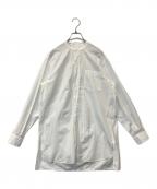 COMOLIコモリ）の古着「バンドカラーシャツ R01-02002」｜ホワイト