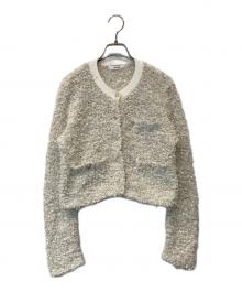 Snidel（スナイデル）の古着「ミックスツイードライクニットカーディガン　SWNT254243」｜アイボリー