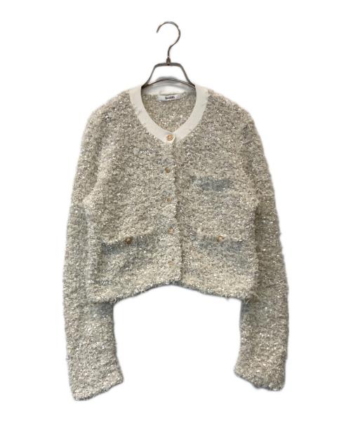 Snidel（スナイデル）Snidel (スナイデル) ミックスツイードライクニットカーディガン　SWNT254243 アイボリー サイズ:ONEの古着・服飾アイテム