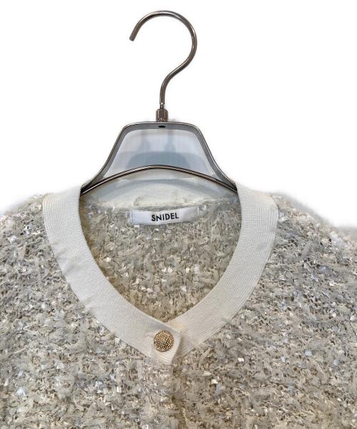 Snidel（スナイデル）Snidel (スナイデル) ミックスツイードライクニットカーディガン　SWNT254243 アイボリー サイズ:ONEの古着・服飾アイテム