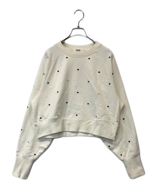 furfur（ファーファー）furfur (ファーファー) ミニハート刺繍スウェット　RWCT251096 アイボリー サイズ:ONEの古着・服飾アイテム