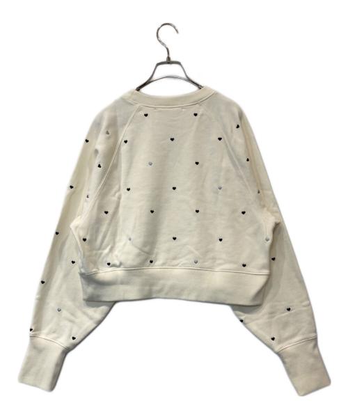 furfur（ファーファー）furfur (ファーファー) ミニハート刺繍スウェット　RWCT251096 アイボリー サイズ:ONEの古着・服飾アイテム