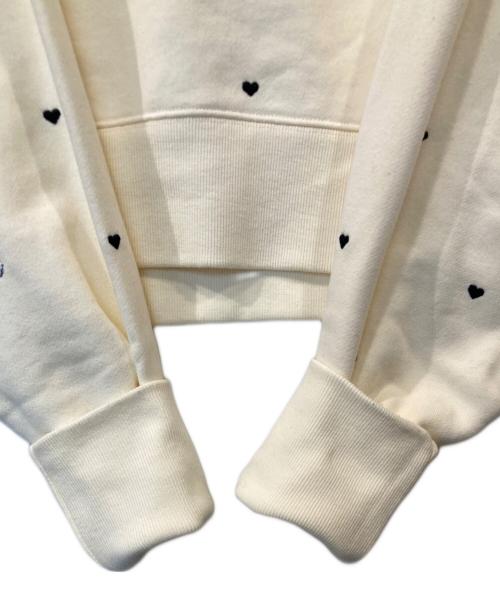 furfur（ファーファー）furfur (ファーファー) ミニハート刺繍スウェット　RWCT251096 アイボリー サイズ:ONEの古着・服飾アイテム