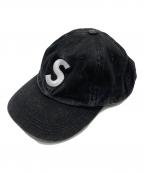 SUPREMEシュプリーム）の古着「Supreme Pigment Canvas S Logo 6-Panel（シュプリーム ピグメント キャンバス S ロゴ 6パネル）」｜ブラック