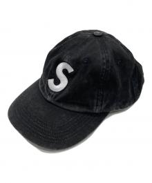 SUPREME（シュプリーム）の古着「Supreme Pigment Canvas S Logo 6-Panel（シュプリーム ピグメント キャンバス S ロゴ 6パネル）」｜ブラック