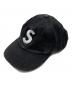 Supreme（シュプリーム）の古着「Supreme Pigment Canvas S Logo 6-Panel（シュプリーム ピグメント キャンバス S ロゴ 6パネル）」｜ブラック